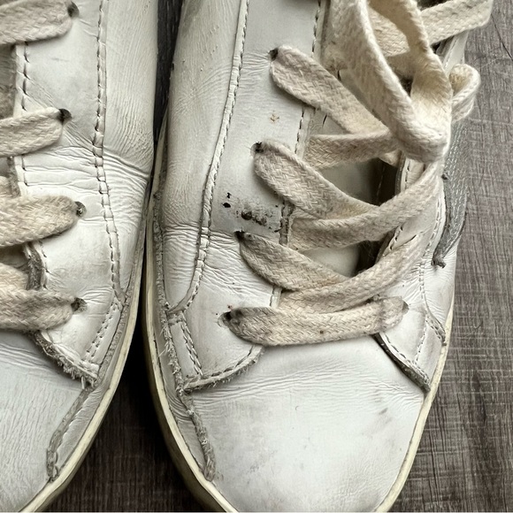 Golden Goose Superstar Sneakers Leather Snake Print Gold Glitter Heel Sz 38 (8) - Picture 3 of 16